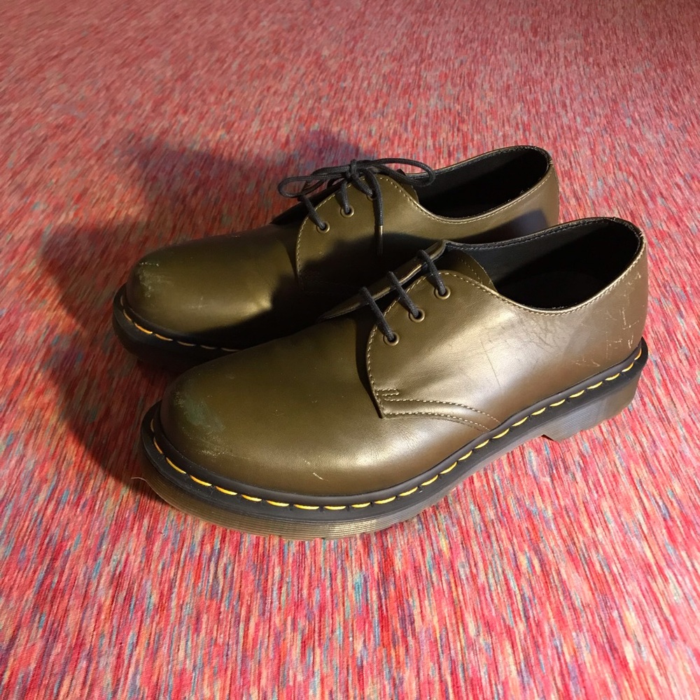 DOC MARTENS DR MARTENS DOC OLIVE GREEN 3 EYE UK 8